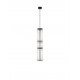 Triac Dimmable Matt Black Carbon Steel , Aluminium, Clear Glass, Silica & Abs LED 37 Watt 220-240Volt 888Lm 3000K IP20 D: 21