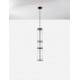 Triac Dimmable Matt Black Carbon Steel , Aluminium, Clear Glass, Silica & Abs LED 37 Watt 220-240Volt 888Lm 3000K IP20 D: 21
