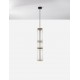 Triac Dimmable Matt Black Carbon Steel , Aluminium, Clear Glass, Silica & Abs LED 37 Watt 220-240Volt 888Lm 3000K IP20 D: 21
