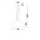 Sandy Black & Inner Matt White Metal LED E27 3x12 Watt 100-240Volt IP20 bulb excluded D: 70 H: 240 cm 