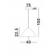 Sandy Wooden Color Metal & Acrylic LED 17Watt 220-240Volt 917Lm 3000K IP20 D: 40 H: 150 cm 