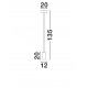 Sandy White Metal & Gold Top LED 17Watt 220-240Volt 929Lm 3000K IP20 D: 20 H: 135 cm 