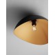 Sandy Black & Inner Gold Metal LED E27 1x12Watt 100-240Volt IP20 bulb excluded D: 50 H: 24 cm 