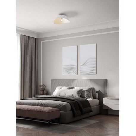 Sandy White Metal LED E27 1x12Watt 100-240Volt IP20 bulb excluded D: 40 H: 20 cm 