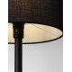 Sandy Black Metal & Fabric LED E27 1x12Watt 100-240Volt IP20 bulb excluded D: 30 H: 57,8 cm 
