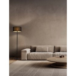 Sandy Black Metal & Fabric LED E27 1x12Watt 100-240Volt IP20 bulb excluded D: 45 H: 164,8 cm 