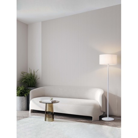 Sandy White Metal & Fabric LED E27 1x12Watt 100-240Volt IP20 bulb excluded D: 45 H: 164,8 cm 