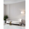 Sandy White Metal & Fabric LED E27 1x12Watt 100-240Volt IP20 bulb excluded D: 45 H: 164,8 cm