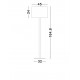 Sandy White Metal & Fabric LED E27 1x12Watt 100-240Volt IP20 bulb excluded D: 45 H: 164,8 cm 
