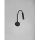 Sandy Black Aluminium LED 6 Watt 220-240Volt 453Lm 3000K Switch on/off IP44 L: 8.5 H: 56 cm 