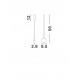 Sandy Black Aluminium LED 6 Watt 220-240Volt 453Lm 3000K Switch on/off IP44 L: 8.5 H: 56 cm 