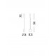 Sandy White Aluminium LED 6 Watt 220-240Volt 453Lm 3000K Switch on/off IP44 L: 8.5 H: 56 cm 