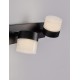 Sandy Black Aluminium & Acrylic LED 11 Watt 220-240Volt 895Lm 3000K IP44 L: 25 W: 11 H: 6 cm 