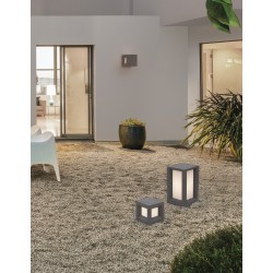 Gray Sandstone & Acrylic LED E27 1x12 Watt Bulb Excluded 100-240 Volt IP65 L: 20 W: 20 H: 35 cm 