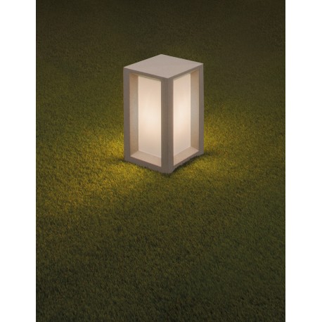 White Sandstone & Acrylic LED E27 1x12 Watt Bulb Excluded 100-240 Volt IP65 L: 20 W: 20 H: 35 cm 