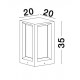 White Sandstone & Acrylic LED E27 1x12 Watt Bulb Excluded 100-240 Volt IP65 L: 20 W: 20 H: 35 cm 