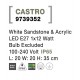 White Sandstone & Acrylic LED E27 1x12 Watt Bulb Excluded 100-240 Volt IP65 L: 20 W: 20 H: 35 cm 