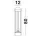 Black Aluminium LED 9 Watt 715Lm 3000K 100-240 Volt Beam Angle 108O IP54 L: 13.5 W: 12 H: 80 cm 