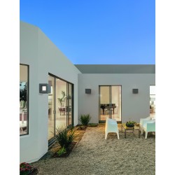Gray Sandstone & Acrylic LED E27 1x12 Watt Bulb Excluded 100-240 Volt IP65 L: 16 W: 16 H: 16 cm 
