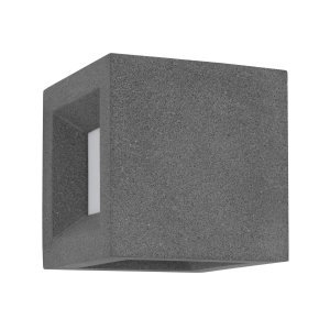 Gray Sandstone & Acrylic LED E27 1x12 Watt Bulb Excluded 100-240 Volt IP65 L: 16 W: 16 H: 16 cm 2