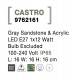Gray Sandstone & Acrylic LED E27 1x12 Watt Bulb Excluded 100-240 Volt IP65 L: 16 W: 16 H: 16 cm 