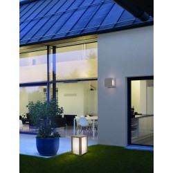 White Sandstone & Acrylic LED E27 1x12 Watt Bulb Excluded 100-240 Volt IP65 L: 16 W: 16 H: 16 cm 
