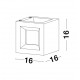 White Sandstone & Acrylic LED E27 1x12 Watt Bulb Excluded 100-240 Volt IP65 L: 16 W: 16 H: 16 cm 