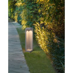 Gray Concrete & Aluminium LED 5 Watt 365Lm 3000K 220-240 Volt IP65 L: 12 W: 12 H: 53 cm 