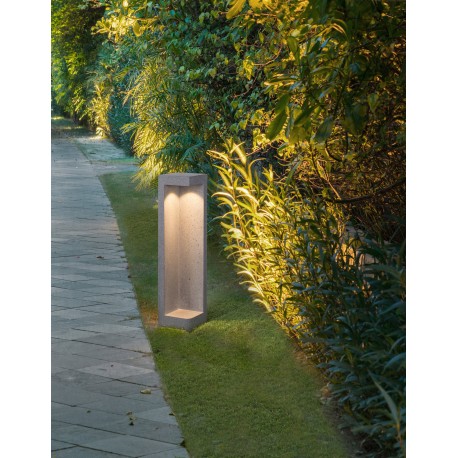 Gray Concrete & Aluminium LED 5 Watt 365Lm 3000K 220-240 Volt IP65 L: 12 W: 12 H: 53 cm 