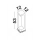 Gray Concrete & Aluminium LED 5 Watt 365Lm 3000K 220-240 Volt IP65 L: 12 W: 12 H: 53 cm 