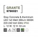 Gray Concrete & Aluminium LED 5 Watt 365Lm 3000K 220-240 Volt IP65 L: 12 W: 12 H: 53 cm 