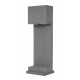 Gray Concrete & Aluminium LED GU10 2x10 Watt 100-240 Volt Bulb Excluded IP65 L: 20 W: 12 H: 60 cm 