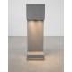 Gray Concrete & Aluminium LED GU10 2x10 Watt 100-240 Volt Bulb Excluded IP65 L: 20 W: 12 H: 60 cm 