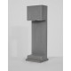 Gray Concrete & Aluminium LED GU10 2x10 Watt 100-240 Volt Bulb Excluded IP65 L: 20 W: 12 H: 60 cm 