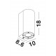 White Sandstone Glass Diffuser LED GU10 2x7 Watt IP65 100-240 Volt Bulb Excluded Light Up & Down D: 8.6 W: 10 H: 18 cm 