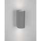 Gray Concrete Glass Diffuser LED GU10 2x7 Watt IP65 100-240 Volt Bulb Excluded Light Up & Down D: 8.6 W: 10 H: 18 cm 