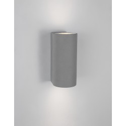Gray Concrete Glass Diffuser LED GU10 2x7 Watt IP65 100-240 Volt Bulb Excluded Light Up & Down D: 8.6 W: 10 H: 18 cm 