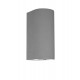 Gray Concrete Glass Diffuser LED GU10 2x7 Watt IP65 100-240 Volt Bulb Excluded Light Up & Down D: 8.6 W: 10 H: 18 cm 