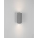 Gray Concrete Glass Diffuser LED GU10 2x7 Watt IP65 100-240 Volt Bulb Excluded Light Up & Down D: 8.6 W: 10 H: 18 cm 