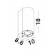 Gray Concrete Glass Diffuser LED GU10 2x7 Watt IP65 100-240 Volt Bulb Excluded Light Up & Down D: 8.6 W: 10 H: 18 cm 