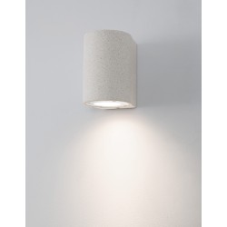White Sandstone Glass Diffuser LED GU10 1x7 Watt IP65 100-240 Volt Bulb Excluded Light Down D: 8.6 W: 10 H: 12 cm 
