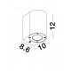 White Sandstone Glass Diffuser LED GU10 1x7 Watt IP65 100-240 Volt Bulb Excluded Light Down D: 8.6 W: 10 H: 12 cm 