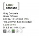 Gray Concrete Glass Diffuser LED GU10 1x7 Watt IP65 100-240 Volt Bulb Excluded Light Down D: 8.6 W: 10 H: 12 cm 