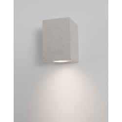 White Sandstone Glass Diffuser LED GU10 1x7 Watt IP65 100-240 Volt Bulb Excluded Light Down L: 8.6 W: 10 H: 12 cm 