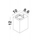 White Sandstone Glass Diffuser LED GU10 1x7 Watt IP65 100-240 Volt Bulb Excluded Light Down L: 8.6 W: 10 H: 12 cm 