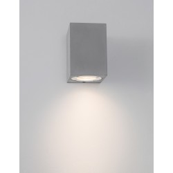 Gray Concrete Glass Diffuser LED GU10 1x7 Watt IP65 100-240 Volt Bulb Excluded Light Down L: 8.6 W: 10 H: 12 cm 