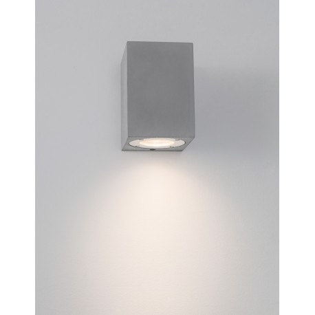 Gray Concrete Glass Diffuser LED GU10 1x7 Watt IP65 100-240 Volt Bulb Excluded Light Down L: 8.6 W: 10 H: 12 cm 