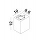 Gray Concrete Glass Diffuser LED GU10 1x7 Watt IP65 100-240 Volt Bulb Excluded Light Down L: 8.6 W: 10 H: 12 cm 