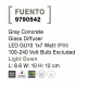 Gray Concrete Glass Diffuser LED GU10 1x7 Watt IP65 100-240 Volt Bulb Excluded Light Down L: 8.6 W: 10 H: 12 cm 