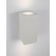 White Sandstone Glass Diffuser LED GU10 2x7 Watt IP65 100-240 Volt Bulb Excluded Light Up & Down L: 8.6 W: 10 H: 18 cm 